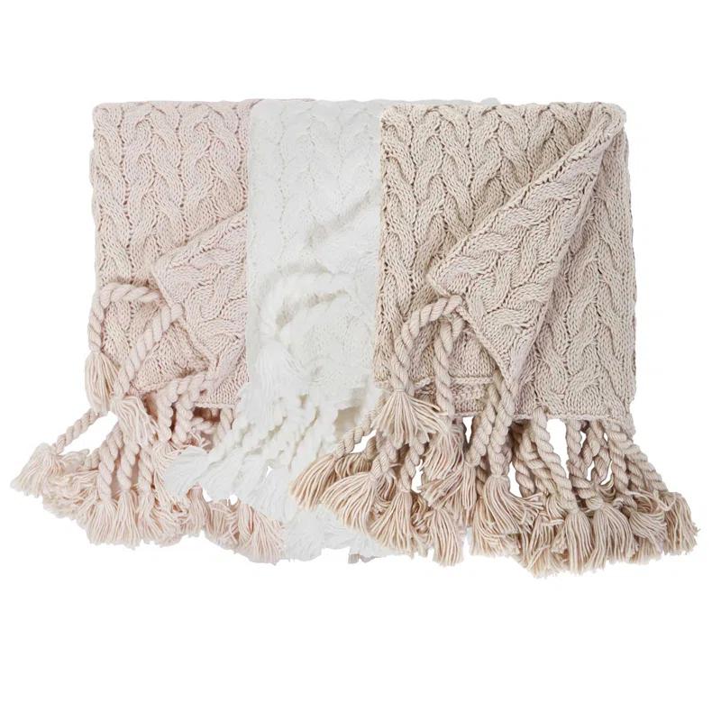 Capistrano Cable Knit Throw Blanket