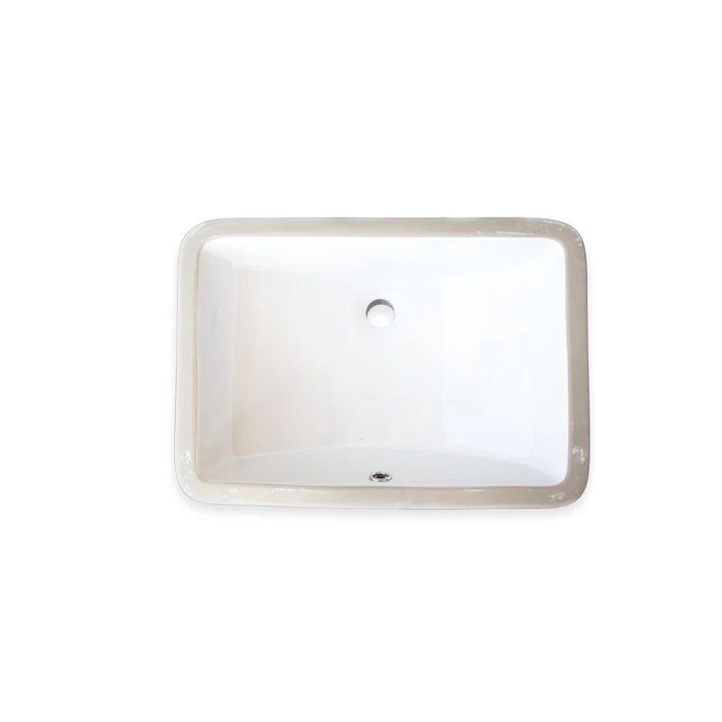 Wells Sinkware RTU2115-7W Wells Sinkware Rhythm Series 14.5'' Ceramic Rectangular Bathroom Sink with Overflow