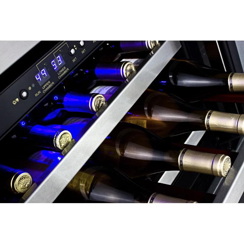 Summit Appliance Summit Appliance Dual Zone 23.63'' 46 Bottle Wine Refrigerator with Reversible Door