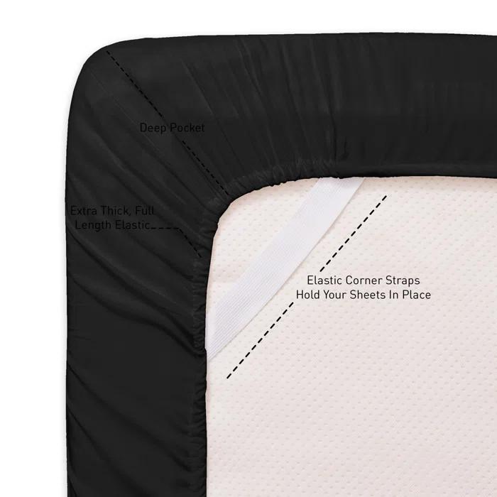 Sweet Home Collection All Season Bed-in-A-Bag 5pc/7pc Solid Color Comforter & Sheet Set Ultra Soft Bedding by Sweet Home Collection