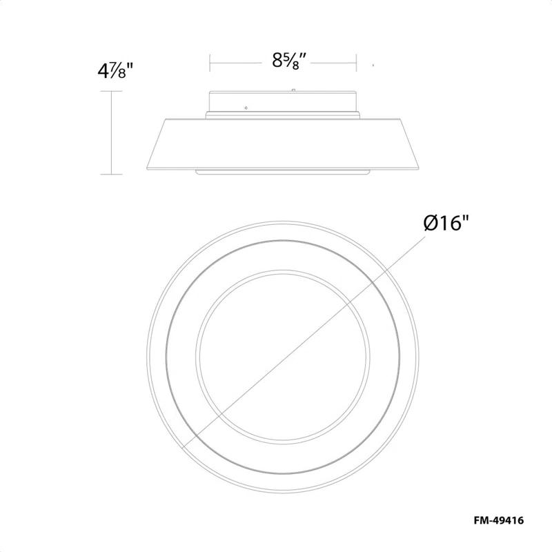 dweLED Chapeau LED Flush Mount