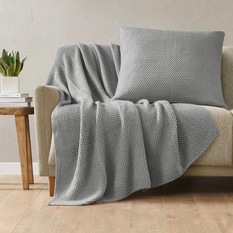 INK+IVY Tino Knit Square Euro Pillow Sham