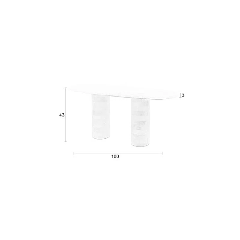 Luxury Furnitures Kouk Marble Top Single Coffee Table