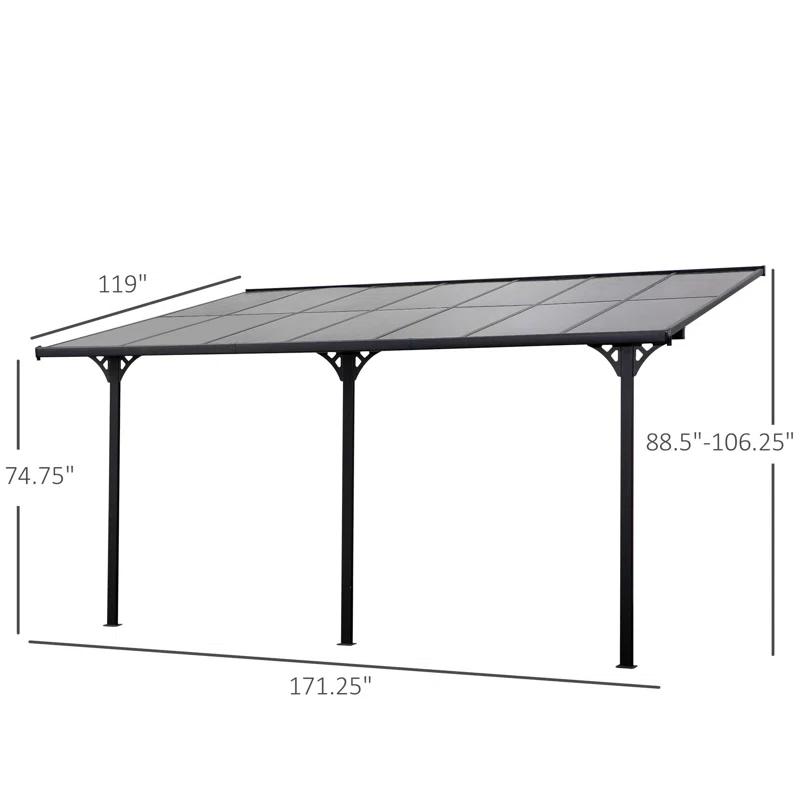 Outsunny 14 Ft. W x 10 Ft. D Aluminum Pergola with Canopy