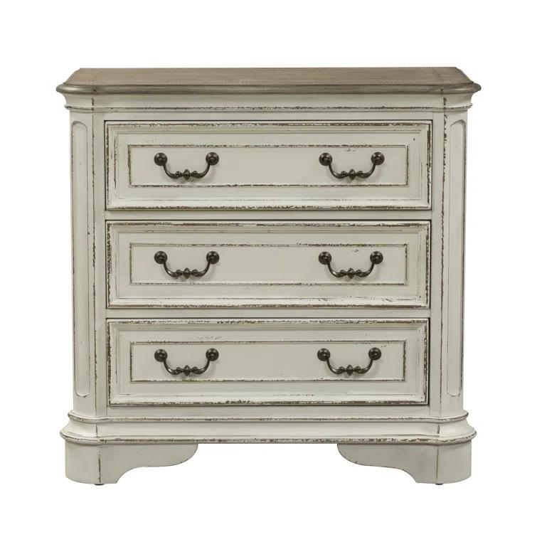 Laurel Foundry Modern Farmhouse® Colchester 3 Drawer Nightstand w/ Charging Station