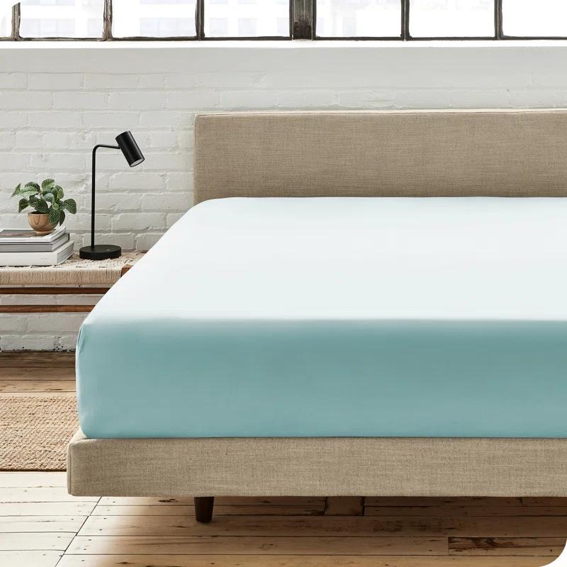 Bare Home 260 Thread Count Organic Cotton Percale Fitted Sheet