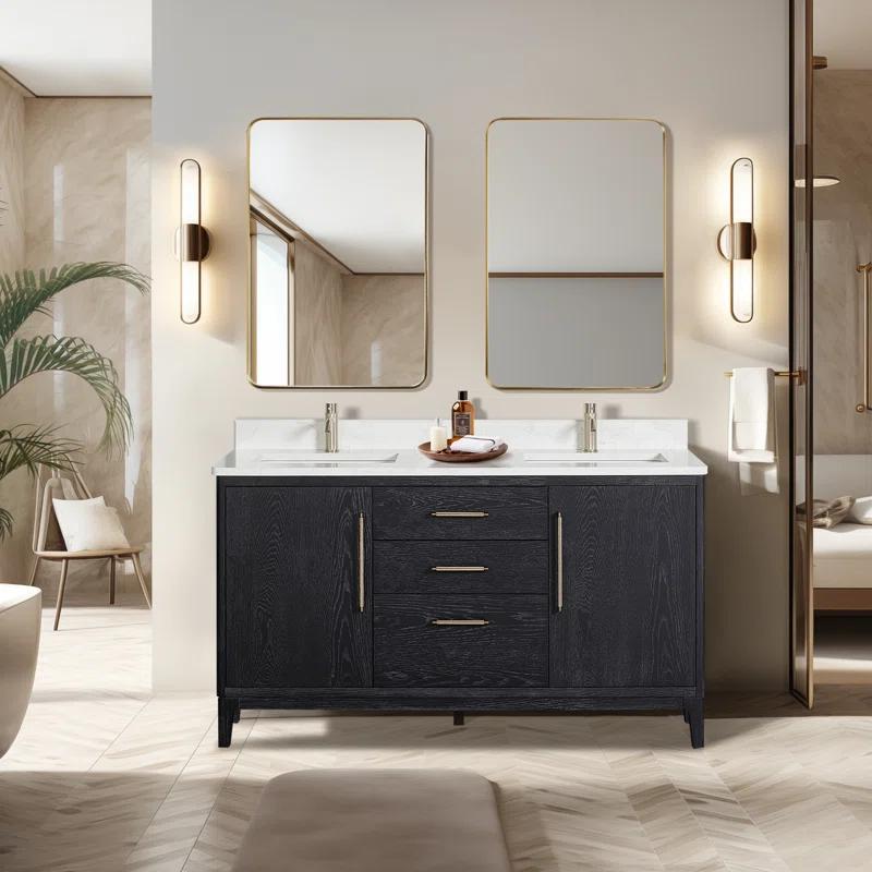 Langosta 60'' Free Standing Double Bathroom Vanity with Top