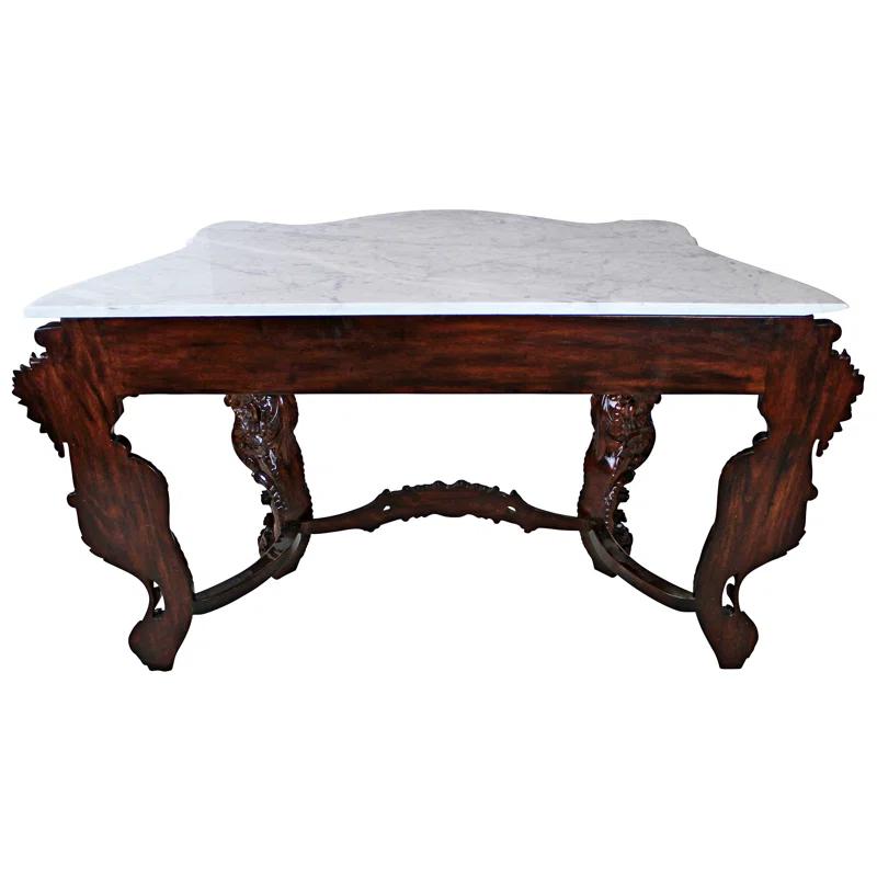 Design Toscano Hapsburg 54'' Marble Top Console Table