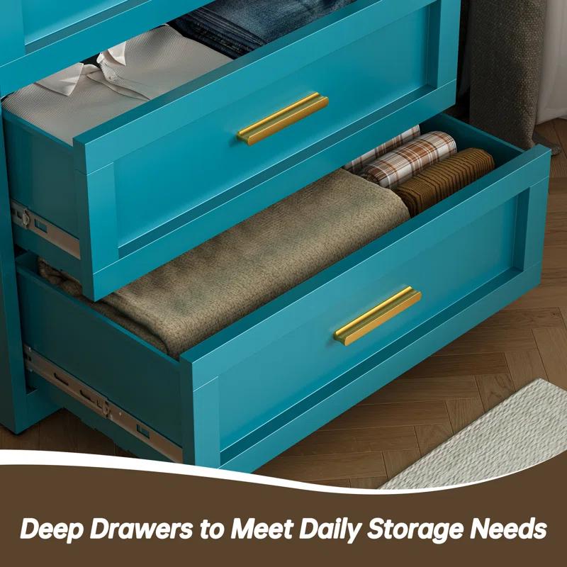 Mercer41 Metal 3 Drawer Dresser For Bedroom