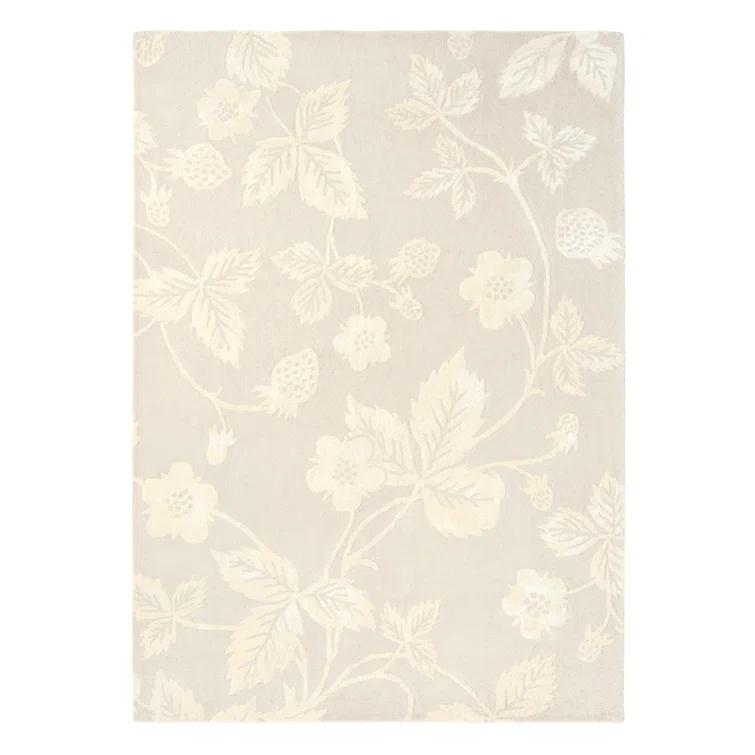Wedgwood Floral Handmade Tufted Cream/Beige Area Rug