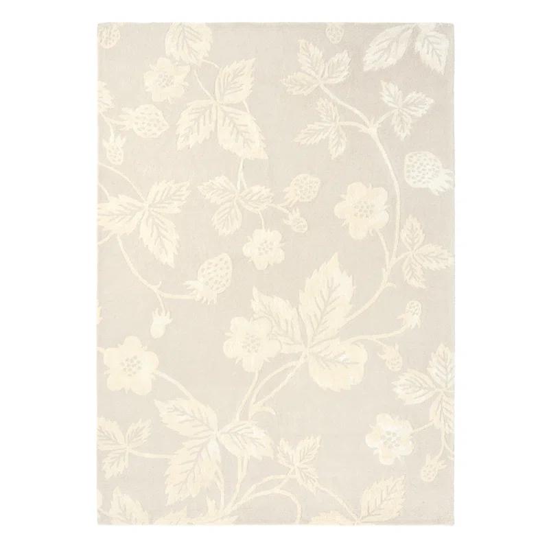 Wedgwood Floral Handmade Tufted Cream/Beige Area Rug