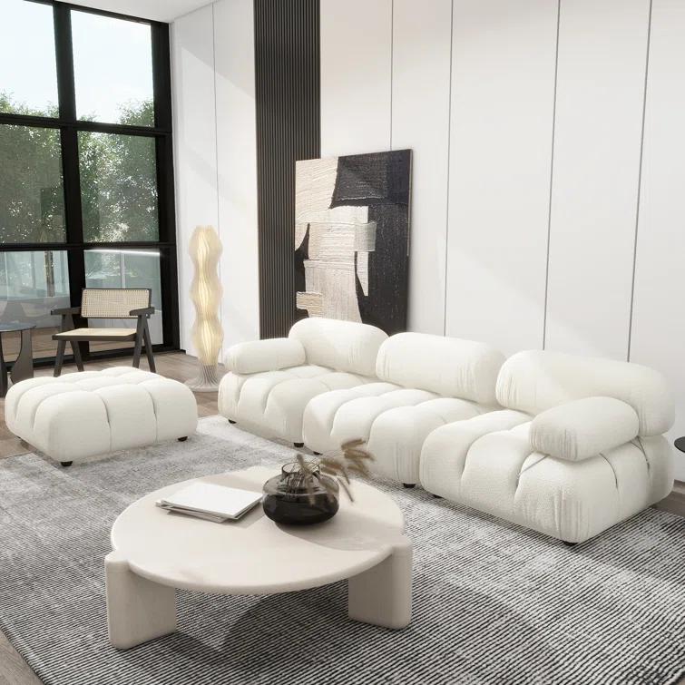 Sigma 4 - Piece Modular Upholstered Reversible L-Sectional