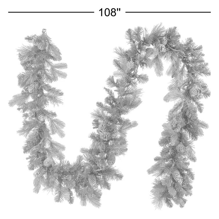 9ft. Carolina Pine Garland with Clear Lights