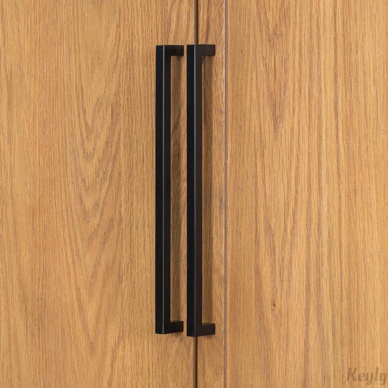 Keyly inc 36.2" W multiple storage functions Oak Veneer Cabinet