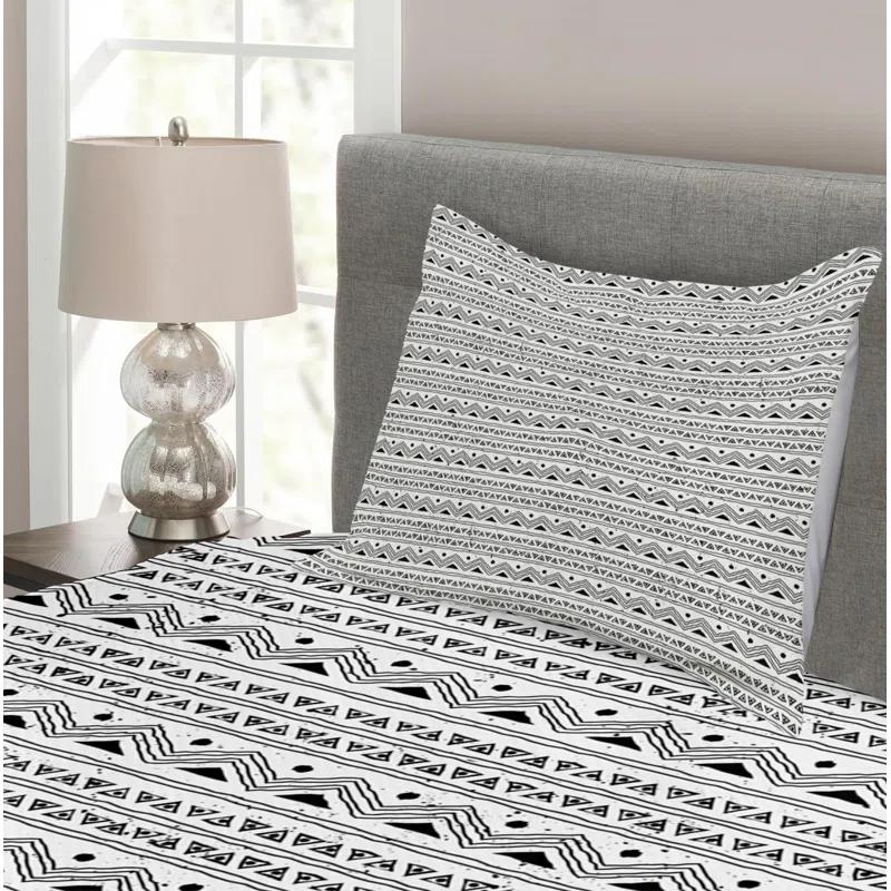 Rustic Geometric Shapes Coverlet Set