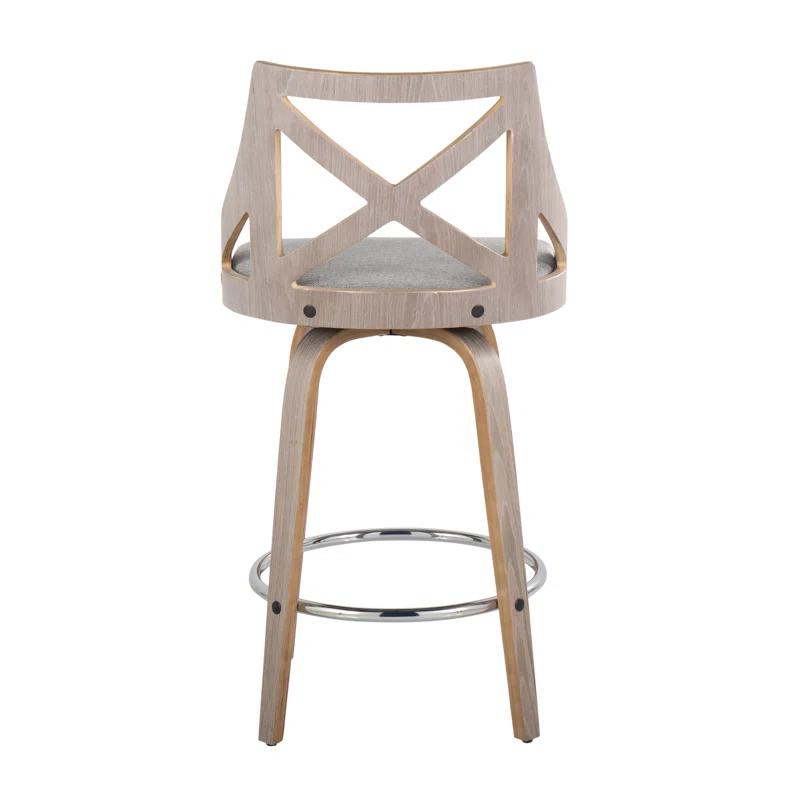 LumiSource Swivel Upholstered Counter Stool