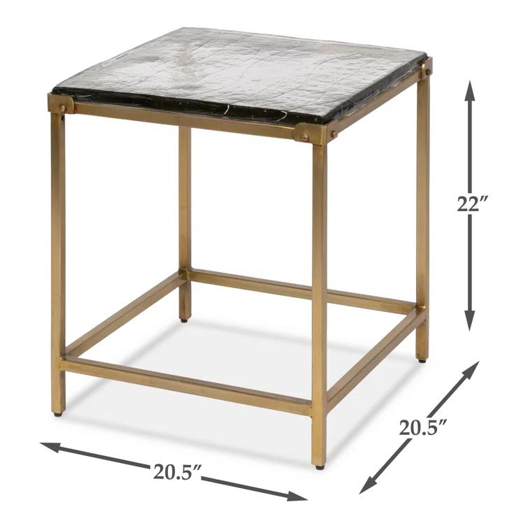 Sarreid Ltd Christian Marble Top End Table