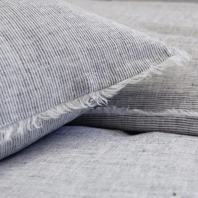 Logan Linen Duvet by Pom Pom at Home - Navy / Queen
