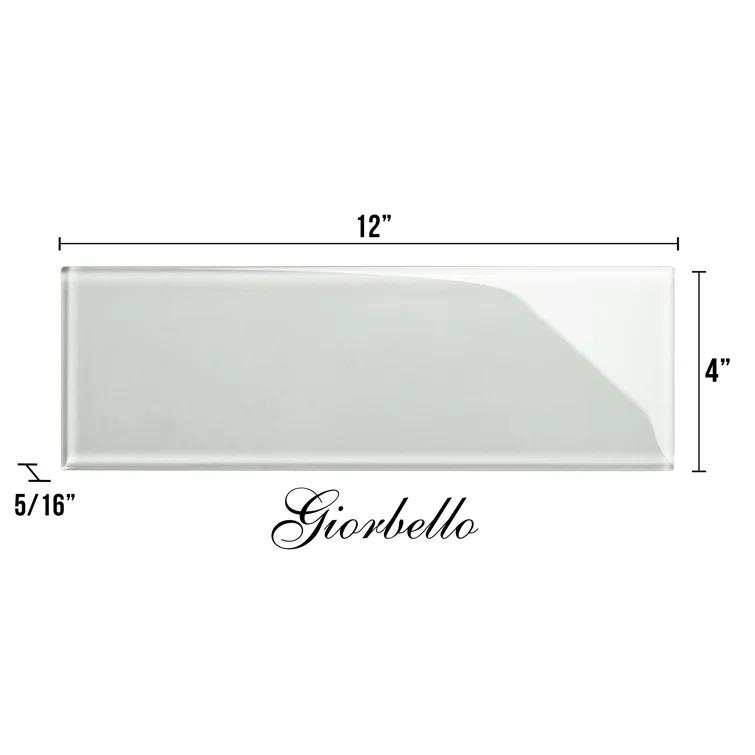Giorbello Glass Subway 4" x 12" Wall Tile