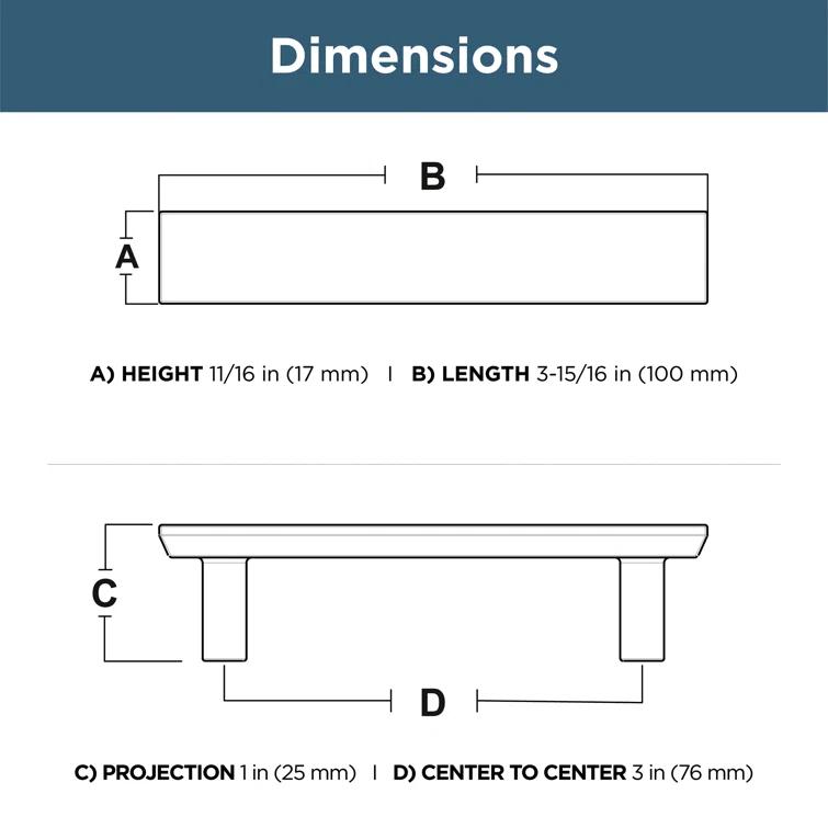 Franklin Brass Chamfered Bar Pull (Set of 5)