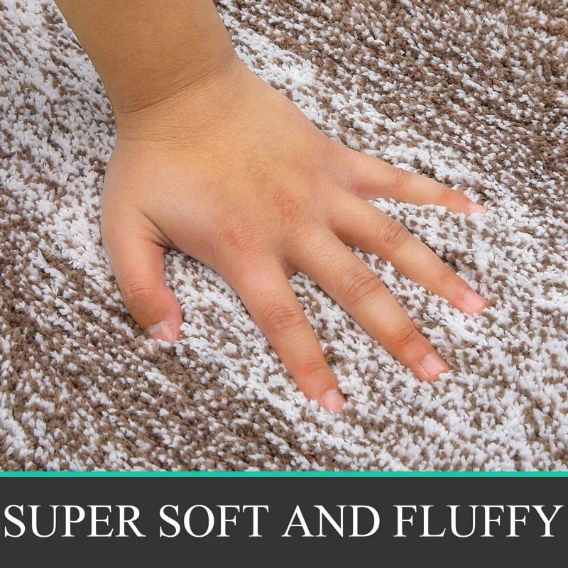 BEACHWATER POOL & SPA, LLC Bathroom Rugs Sets 4 Piece With Toilet Lid Cover, Non-Slip Absorbentb Rugs And Mats For Bathroom Microfiber Shaggy Machine Washable Bath Rug Set