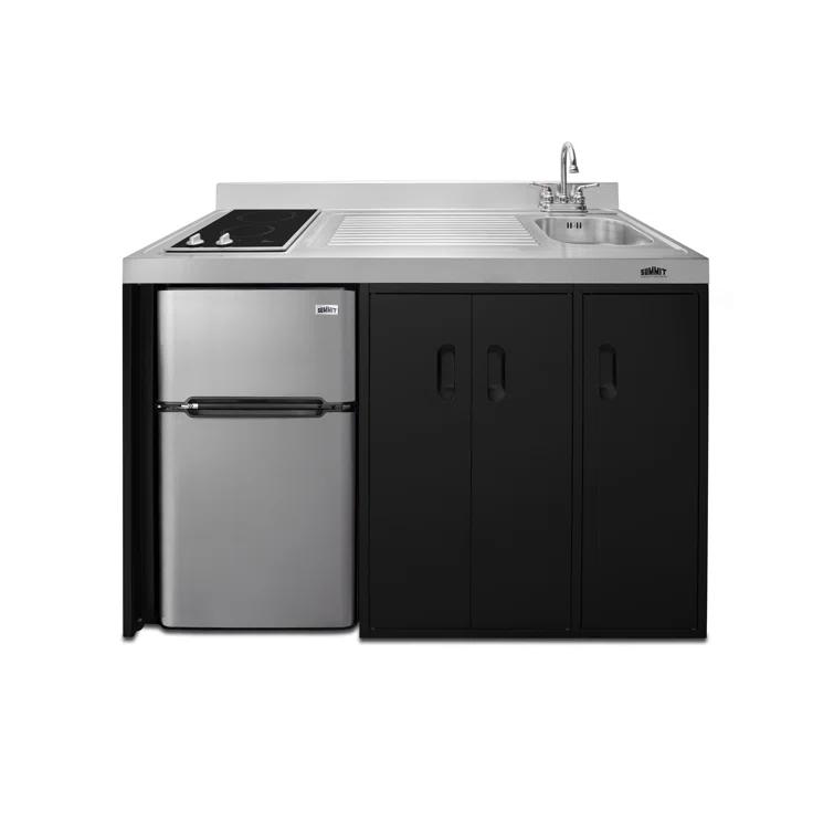 Summit Appliance Summit Appliance All-In-One Combo Kitchens 3.2 Cubic Feet Kitchenette Mini Fridge with Freezer