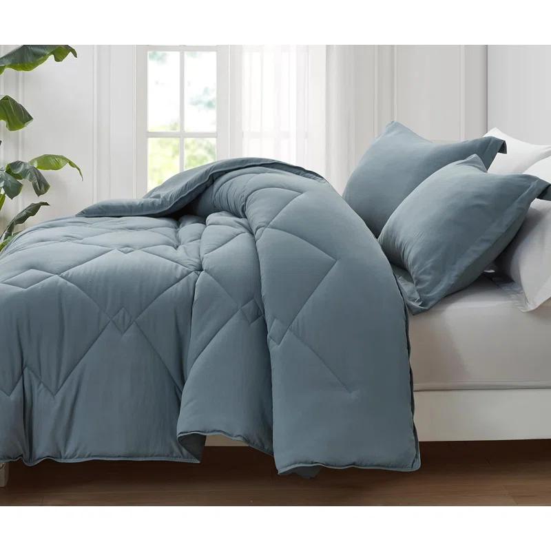 Chezmoi Collection Logan Solid Comforter Set