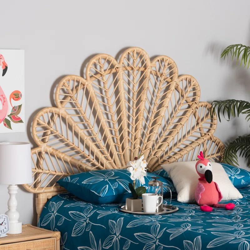 Bayou Breeze Variel Modern Bohemian Rattan Standalone Headboard
