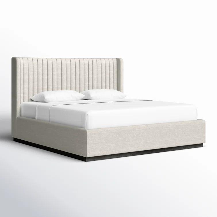 Chamblis Upholstered Wingback Bed