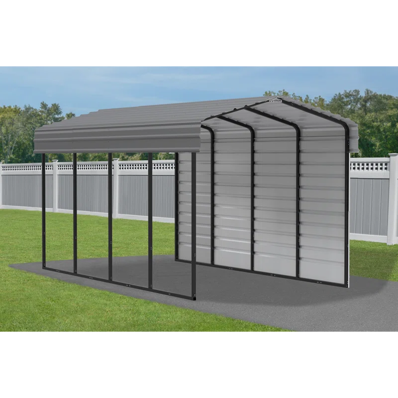 Arrow 20 x 10 ft Carport with 1-sided Enclosure