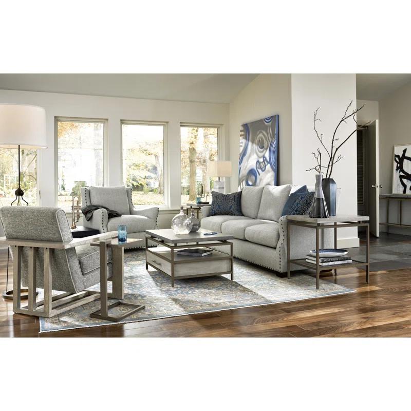 Garrison Glass Top End Table