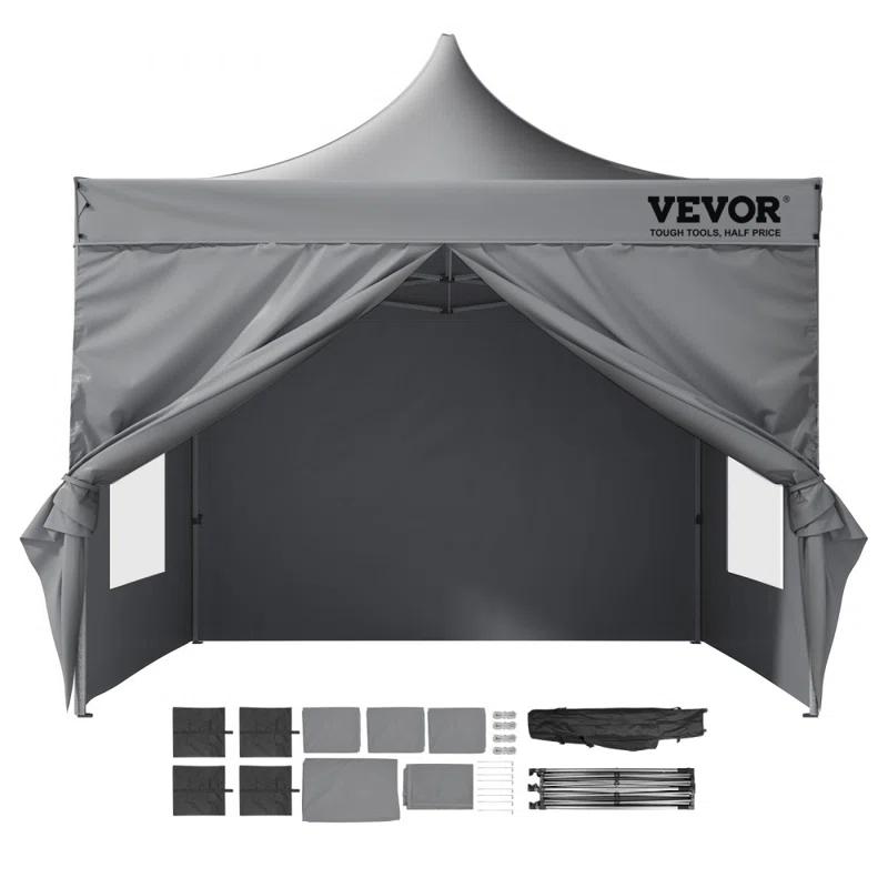 Stellweilan Tessberg 10x10 FT Pop up Canopy with Removable Sidewalls, Instant Canopies