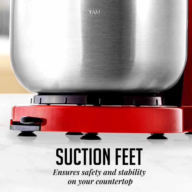 Ovente SM680R Ovente Electric Stand Mixer with 3.5Qt Removable Stainless Steel Bowl