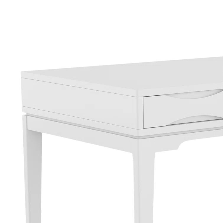 Simpli Home Harper Solid Wood Desk, Contemporary Style with Keyboard Tray and Storage
