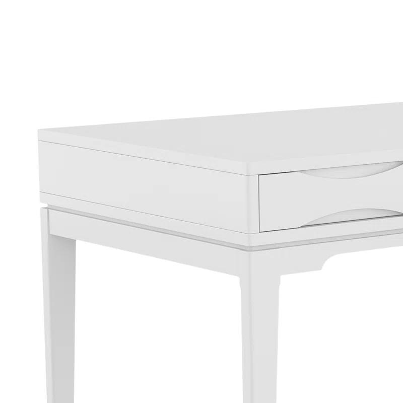 Simpli Home Harper Solid Wood Desk, Contemporary Style with Keyboard Tray and Storage