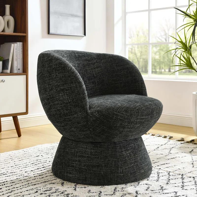 Modway Vesta Chenille Fabric Upholstered Swivel Chair