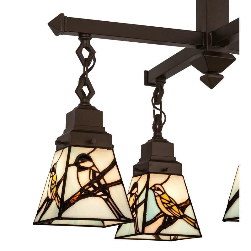 Rustic Lodge 4 - Light Dimmable Classic / Traditional Chandelier