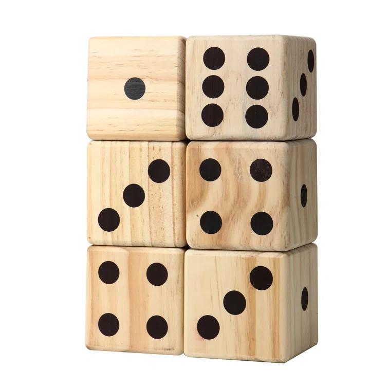 Oversized Wooden Yard Dice
