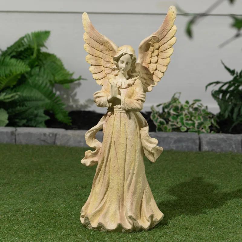 Hi-Line Gift Ltd. Standing Angel with Wings Up Statue