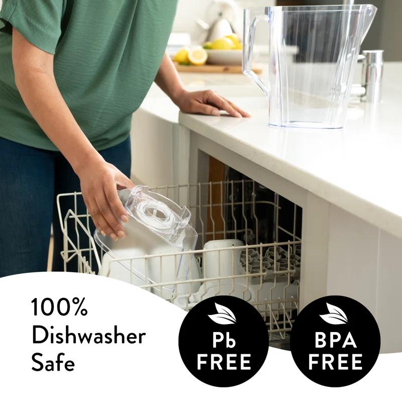Aqua Optima Aqua Optima Water Filter Pitcher Value Pack For Tap And Drinking Water With 3 Evolve+ Filter, Bpa Free, Wqa Certified, Liscia Design (white)