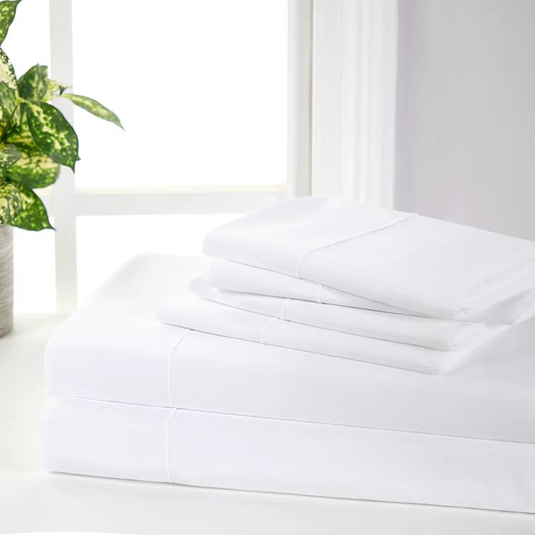 Bed Bath Fashions Bibb Home 2000 Count 6-Piece Rayon From Bamboo Sheet Set with Snug Grip