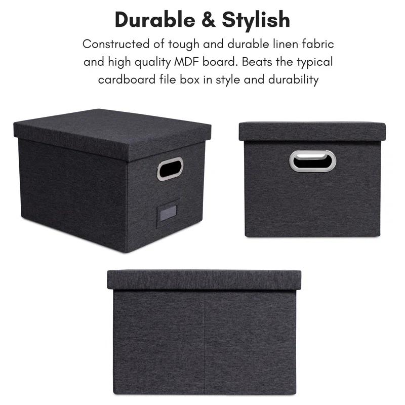 BirdRock Home Internet's Best Collapsible File Storage Fabric Box