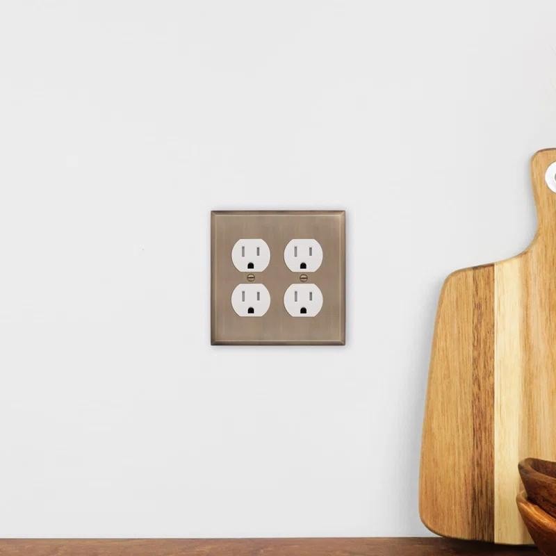 New York 2-Gang Duplex Outlet Wall Plate