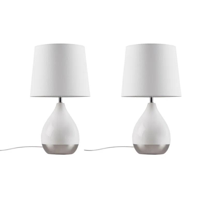 Everly Quinn 2-Tone Ceramic Table Lamp Set of 2 (Set of 2)
