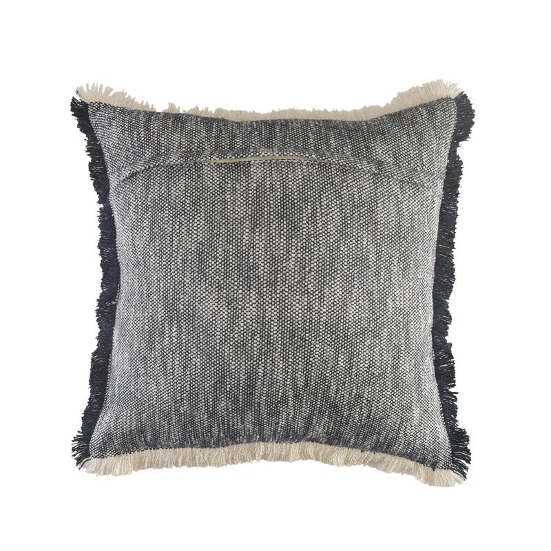 Rajani Home Jessei Fringed Cotton Throw Pillow