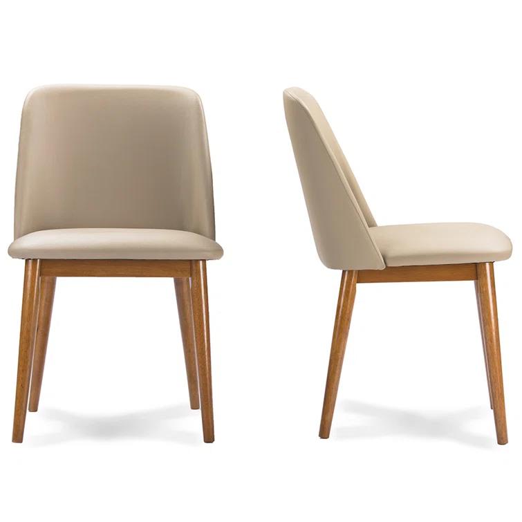 George Oliver Eli 18'' H Faux Leather Upholstered Side Chair (Set of 2)