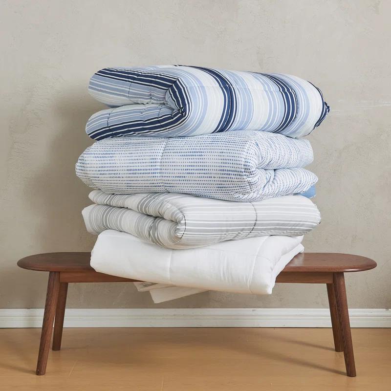 FreshFolds Reversible Microfiber Comforter Set with Shams