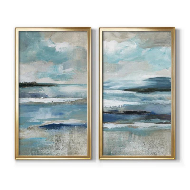 " Distant Drama I " 2 - Pieces Painting Print (Set of 2)