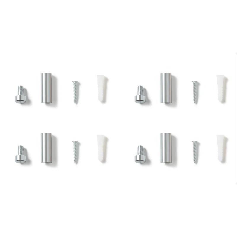 Wexel Art 1-Inch Standard Wall Mounts Grade Acrylic Floating Frames, Silver (Pack Of 4) (Set of 4)