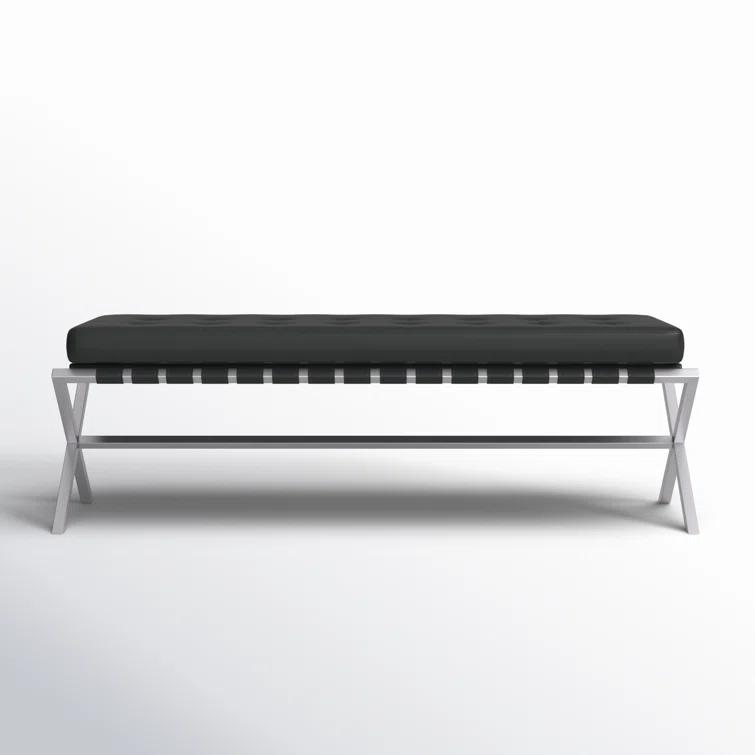 Canton 56" Vegan Leather Bench